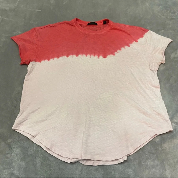 ATM Anthony Thomas Melillo Pink/White Ombre Slub Jersey Boyfriend Tee - 27322 - Picture 2 of 11
